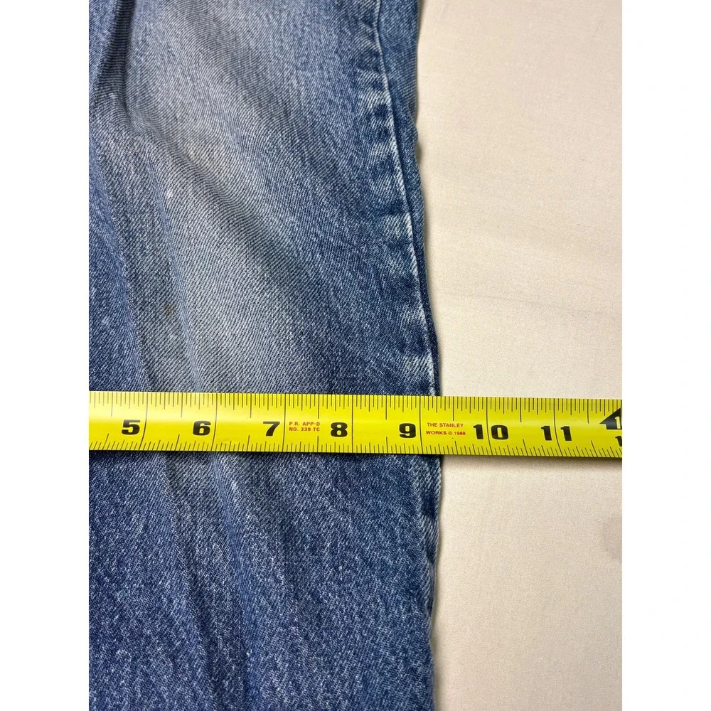 Vintage 90s Levis 505 Orange Tab Jeans Mens 38x30 Made in USA Distressed Paint